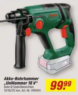 toom Baumarkt BOSCH Akku-Bohrhammer „UniHammer 18 V“ Angebot