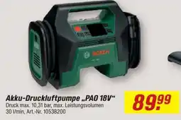 toom Baumarkt Akku-Druckluftpumpe "PAO 18V" Bosch Angebot