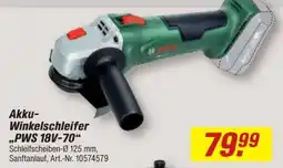 toom Baumarkt Akku-Winkelschleifer PWS 18V-70 Angebot