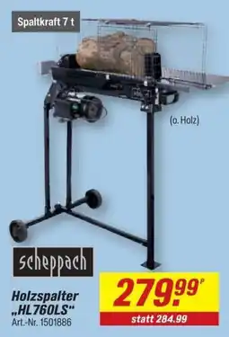 toom Baumarkt scheppach Holzspalter HL760LS Angebot