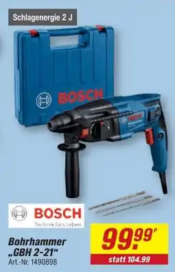 toom Baumarkt BOSCH Bohrhammer „GBH 2-21“ Angebot