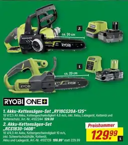 toom Baumarkt Akku-Kettensägen-Set „RCS1830-140B“ Angebot