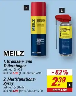 toom Baumarkt MEILZ Bremsen- und Teilereiniger Angebot