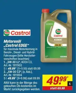 toom Baumarkt Castrol Motorenöl „Castrol EDGE“ Angebot