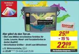 toom Baumarkt Wohnraumfarbe toom Angebot