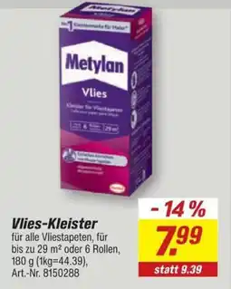 toom Baumarkt Metylan Vlies-Kleister Angebot