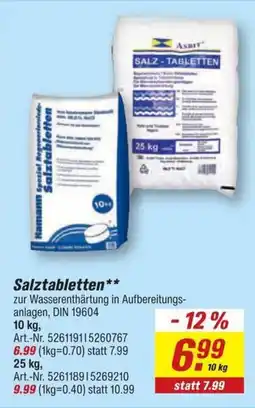 toom Baumarkt Salztabletten Angebot