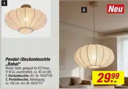 toom Baumarkt Pendel-/Deckenleuchte "Rahel" Angebot