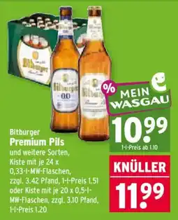 Wasgau Bitburger Premium Pils Angebot