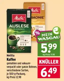 Wasgau Melitta Kaffee Angebot