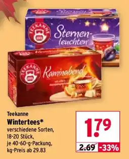 Wasgau Teekanne Wintertees* Angebot
