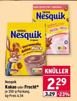 Wasgau Nesquik Kakao oder Frucht Angebot