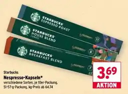 Wasgau Starbucks Nespresso-Kapseln* Angebot