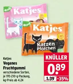 Wasgau Katjes Veganes Fruchtgummi Angebot