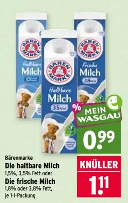 Wasgau Bärenmarke Die haltbare Milch Angebot