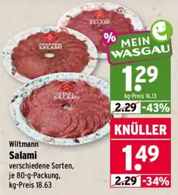 Wasgau Wiltmann Salami Angebot