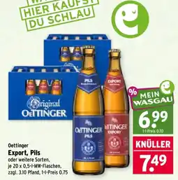 Wasgau Oettinger Export, Pils Angebot