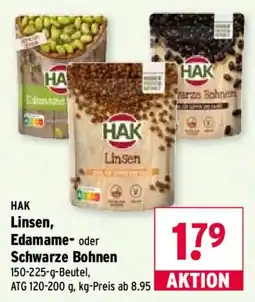 Wasgau HAK Linsen, Edamame- oder Schwarze Bohnen Angebot