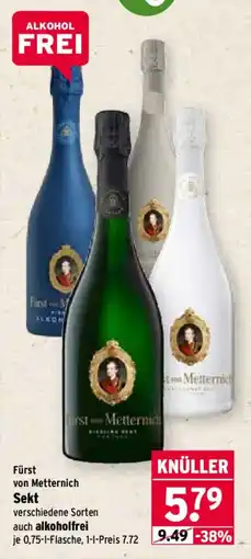 Wasgau Fürst von Metternich Sekt Angebot