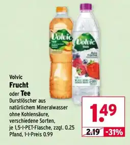 Wasgau Volvic Frucht oder Tee Angebot