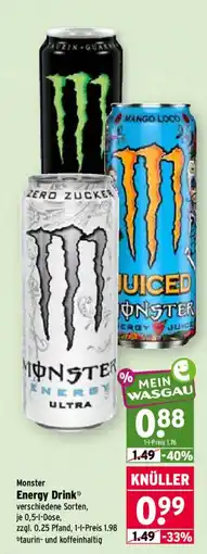 Wasgau Monster Energy Drink Angebot