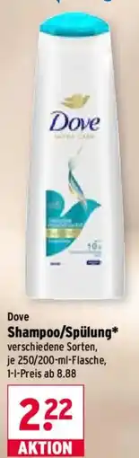 Wasgau Dove Shampoo/Spülung* Angebot