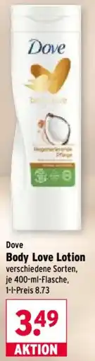 Wasgau Dove Body Love Lotion Angebot