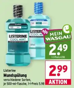 Wasgau Listerine Mundspülung Angebot
