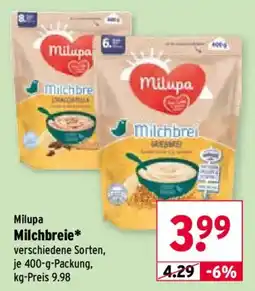 Wasgau Milupa Milchbreie Angebot