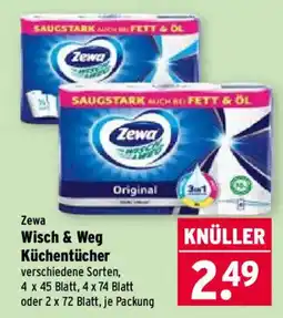 Wasgau Zewa Wisch & Weg Küchentücher Angebot