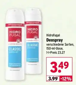 Wasgau Hidrofugal Deospray Angebot