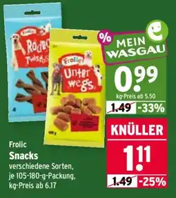 Wasgau Frolic Snacks Angebot