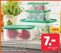 Segmüller Vorratsdosenset 4-tlg., Kunststoff, transparent/grün Angebot