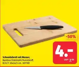 Segmüller Schneidebrett mit Messer, Bambus/Edelstahl/Kunststoff Angebot