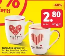 Segmüller Becher „Herz-Sprüche“ Angebot