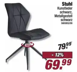 Poco Stuhl Kunstleder schwarz, Metallgestell schwarz Angebot