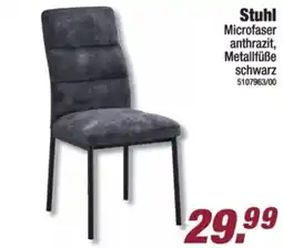 Poco Stuhl Microfaser anthrazit, Metallfüße schwarz Angebot