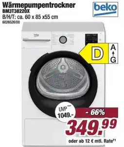 Poco Beko Wärmepumpentrockner BM3T38220X Angebot