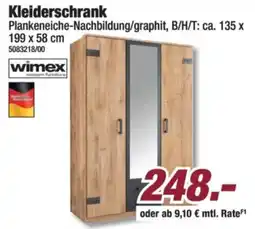 Poco Kleiderschrank Plankeneiche-Nachbildung/graphit Angebot