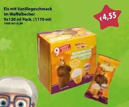 Mix Markt Eis mit Vanillegeschmack im Waffelbecher Angebot