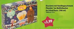 Mix Markt Eiscreme mit Vanillegeschmack Plombir im Waffelbecher Angebot