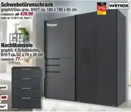 Poco Schwebetürenschrank graphit/Glas grey Angebot