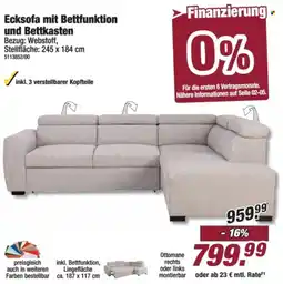 Poco Ecksofa mit Bettfunktion und Bettkasten Angebot