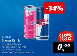 KONSUM Red Bull Energy Drink Angebot