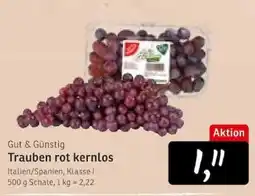 KONSUM Trauben rot kernlos Angebot