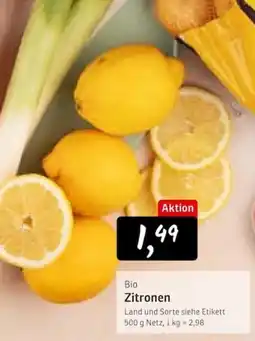 KONSUM Bio Zitronen Angebot