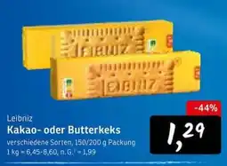 KONSUM Leibniz Kakao- oder Butterkeks Angebot