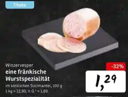 KONSUM Winzerversper eine fränkische Wurstspezialität Angebot