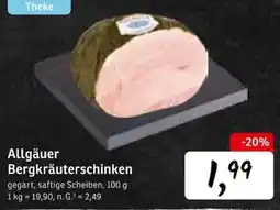 KONSUM Allgäuer Bergkräuterschinken Angebot