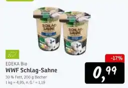 KONSUM EDEKA Bio WWF Schlag-Sahne Angebot